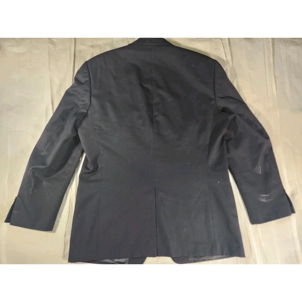 Ralph Lauren Blazer Mens 46R 100% Wool Navy Blue Gold Buttons LRL Jacket
